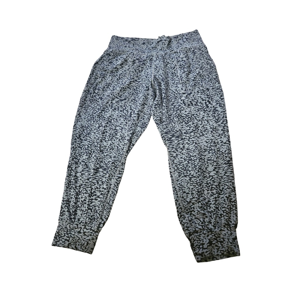 Athleta Salutation Jogger Plus Size 2X Grey Black Leopard Print Activewear Pants